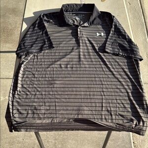 Under Armour Men's Gray and Black ISO Chill Polo Shirt size XL